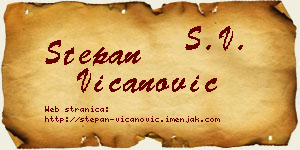 Stepan Vicanović vizit kartica